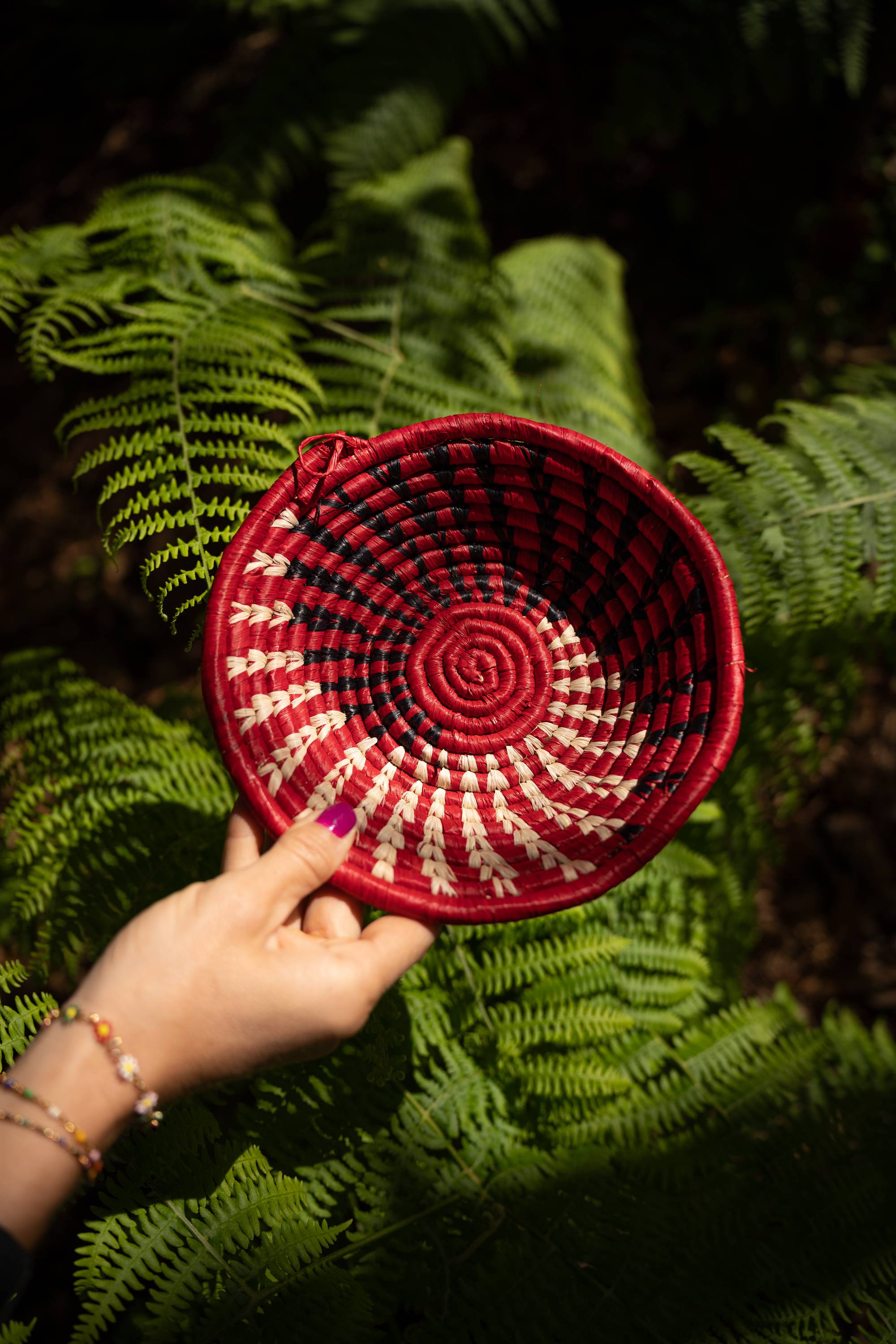 Fuente hoja de palma mini