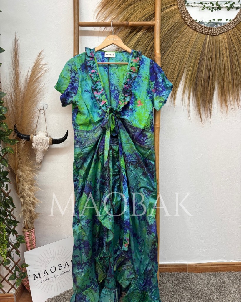 Vestido Multiposición Manga Corta Fantasía 